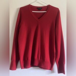 Chic Cashmere Red V-Neck Sweater by State Cashmere